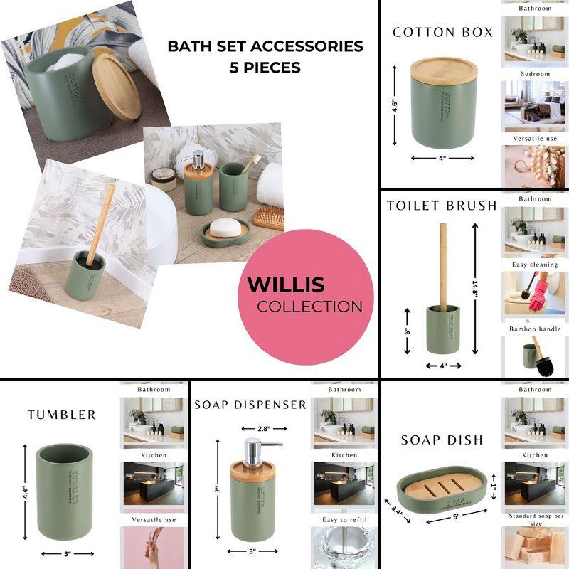 Evideco Willis Bathroom Accessory Set 5 Pieces
