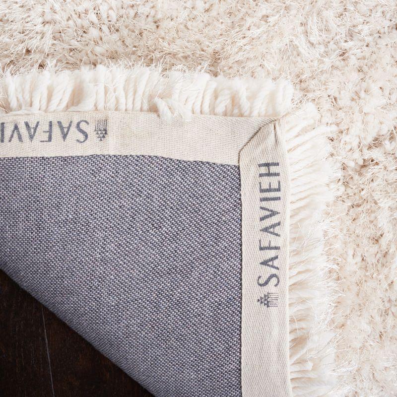 Luxe Shag SGX160 Hand Tufted Indoor Area Rug - Bone - 6'x6' - Safavieh