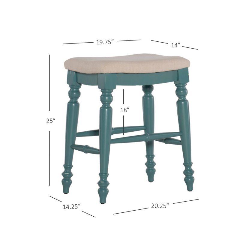 Kelly Clarkson Home Jordyn Backless Upholstered Wood Counter & Bar Stool