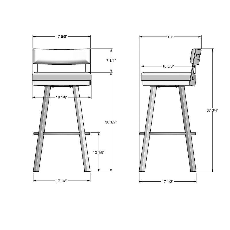 Amisco Travis Barstool: Steel Frame