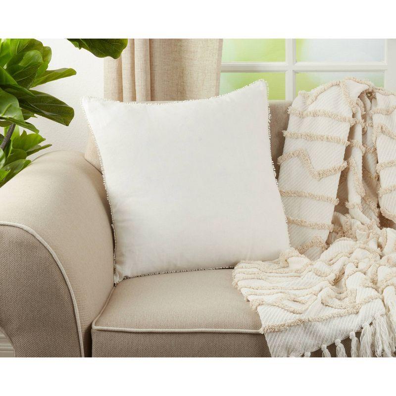 20"x20" Oversize Pom-Pom Design Square Throw Pillow - Saro Lifestyle