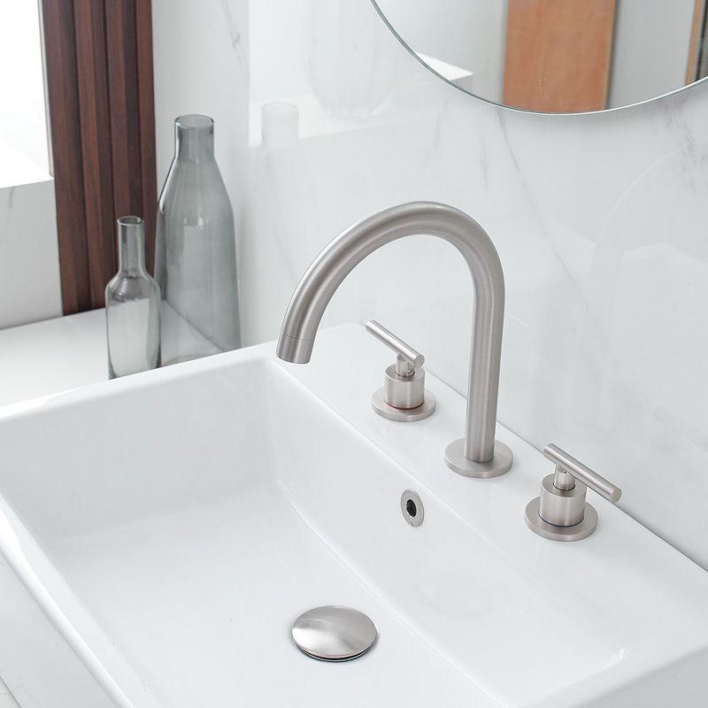 Widespread 2-handle Bathroom Faucet with Drain Assembly