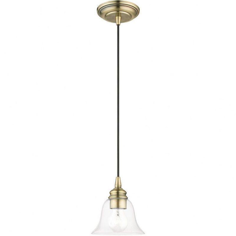 Livex Lighting Moreland 1 - Light Pendant in  Antique Brass