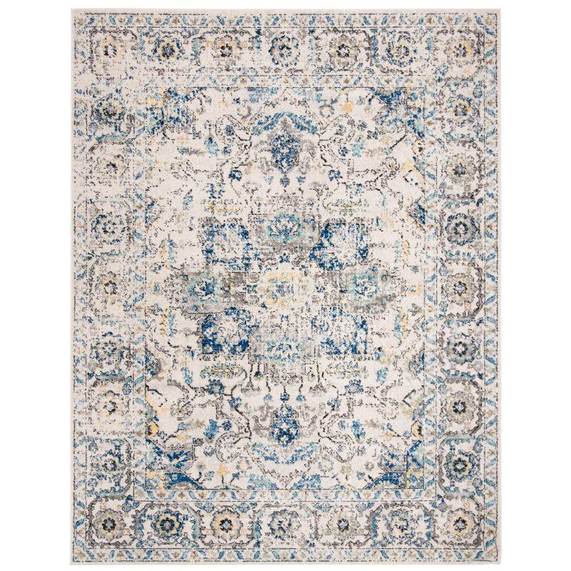 Madison MAD603 Power Loomed Indoor Area Rug - Grey/Ivory - 6'7"x9'2" - Safavieh