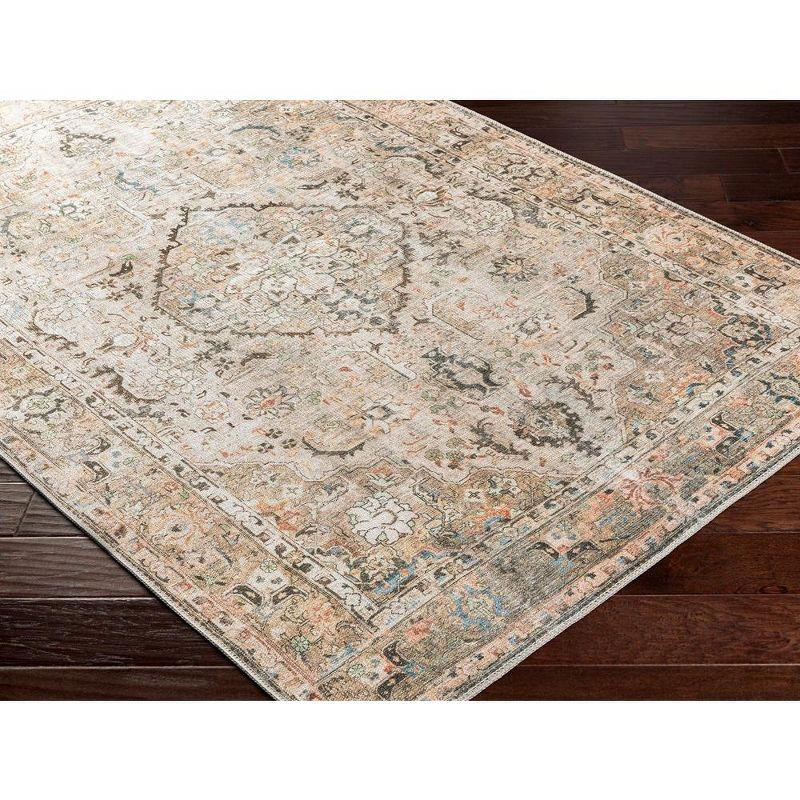 Mark & Day Goose Lake 6'7"x9' Rectangle Washable Woven Indoor Area Rugs Taupe: Stain-Resistant, Traditional, Indoor Use