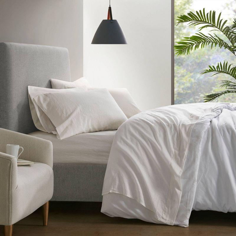 Linen Blend 4 Piece Sheet Set