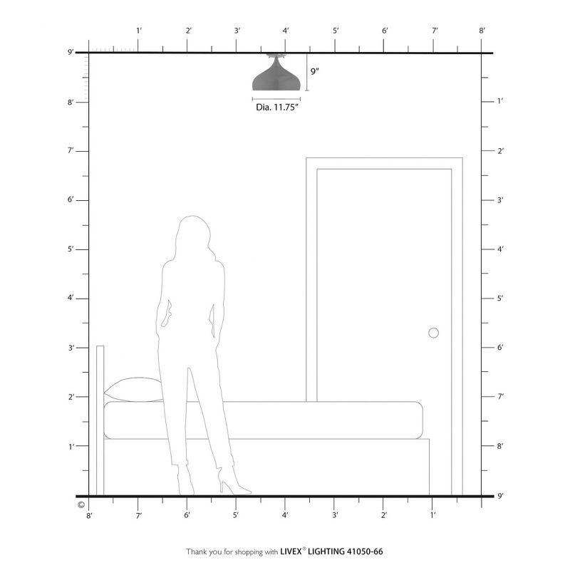 Livex Lighting Amador 1 - Light Semi-Flush Mount in  Brushed Aluminum