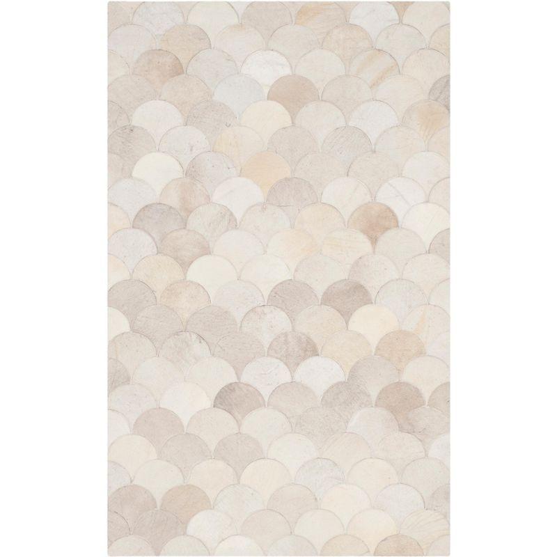 Studio Leather STL311 Hand Woven Area Rug - Ivory/Grey - 3'x5' - Safavieh.