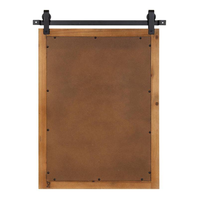 18" x 26" Cates Rectangle Wall Mirror Rustic Brown - Kate & Laurel All Things Decor: Farmhouse Vanity Decor