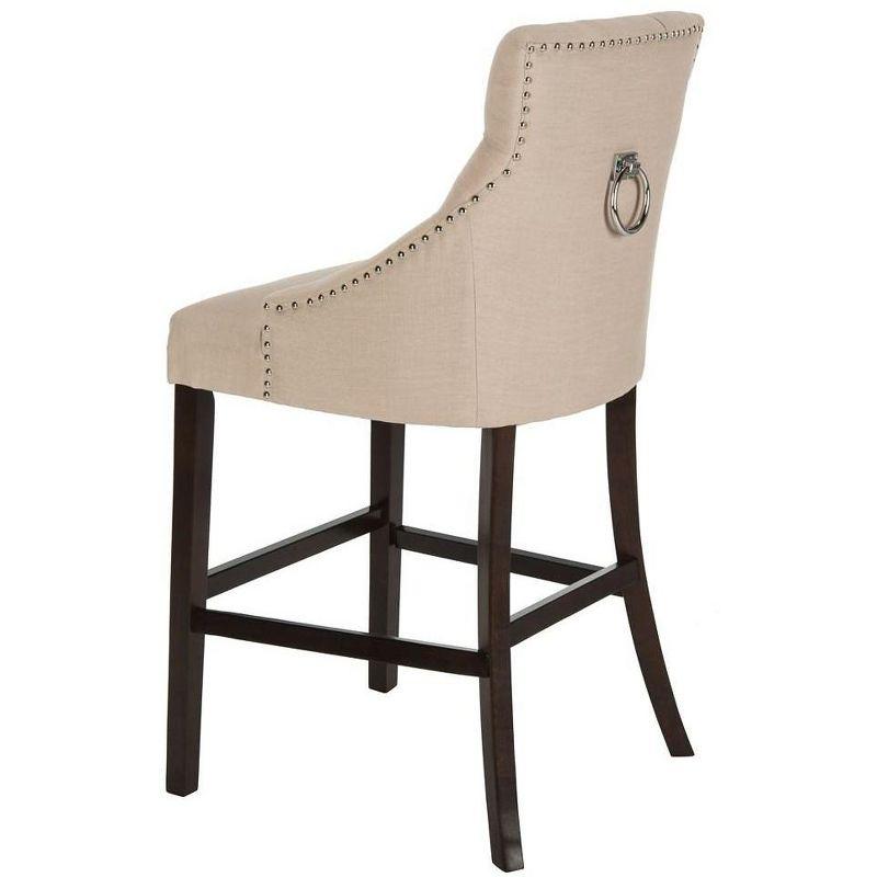 Eleni Tufted Wing Back Bar Stool (Set Of 2)  - Safavieh