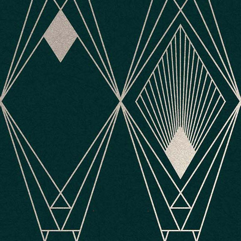 NEXT Deco Geometric Teal Wallpaper