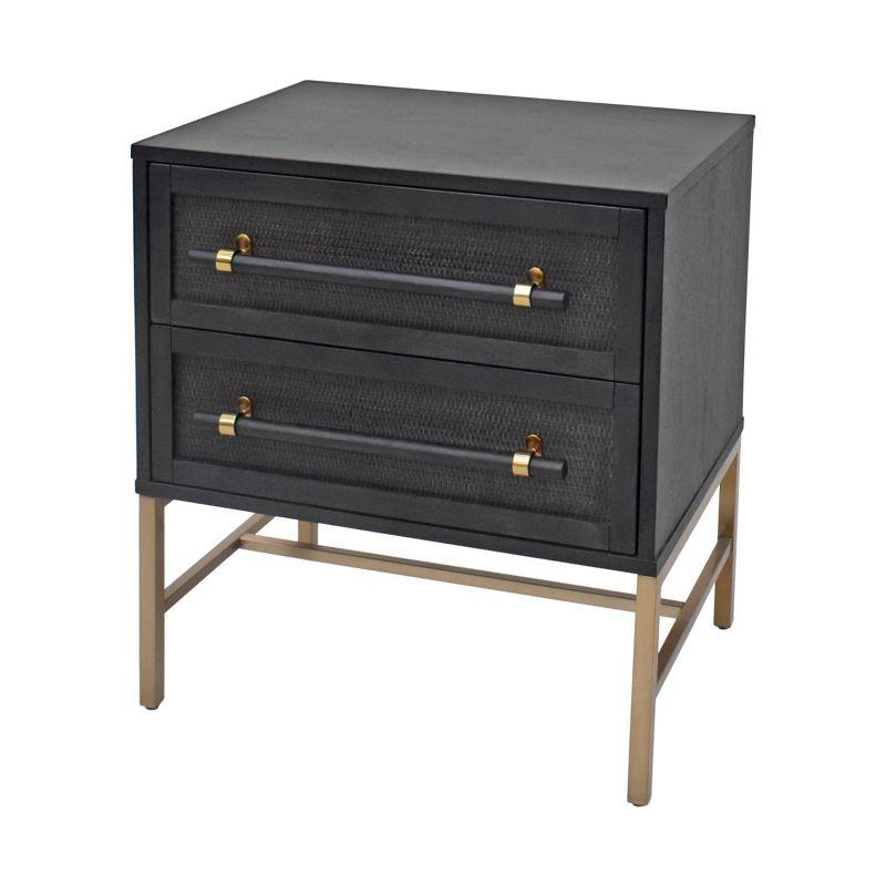 Sophia 2 Drawer Rattan Nightstand