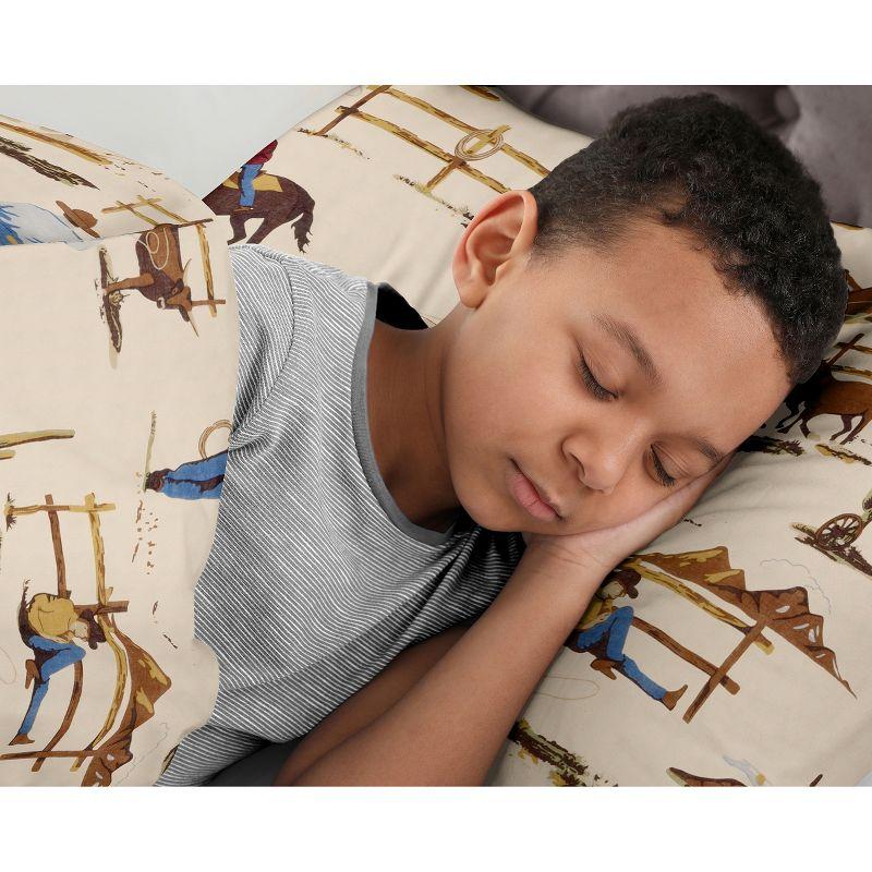 Sweet Jojo Designs Boy Full/Queen Comforter Bedding Set Wild West Cowboy Multicolor 3pc