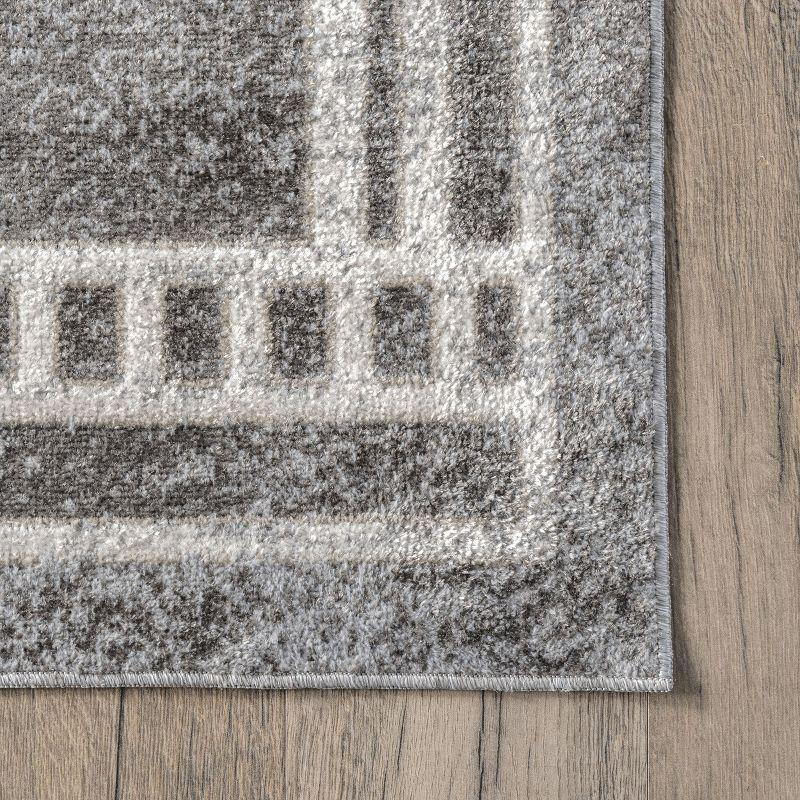 Nuloom Kyleigh Medallion 3x5 Machine Washable Accent Indoor Area Rug for Living Room Bedroom Dining Room Entryway Kitchen, Dark Grey/Ivory