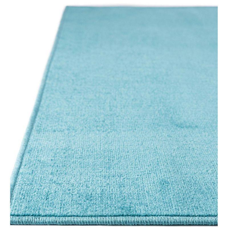 Unique Loom Williamsburg Collection Area Rug - Solid (9'  x 12' 2" Rectangle Turquoise/Teal)