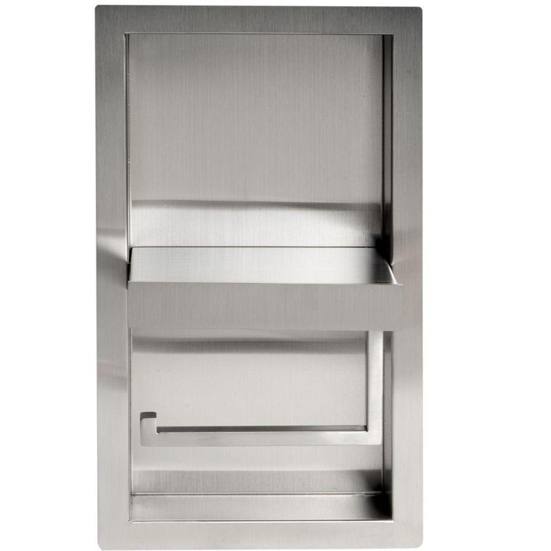 PVD Stainless Steel Recessed Toilet Paper Holder / Bathroom Niche
