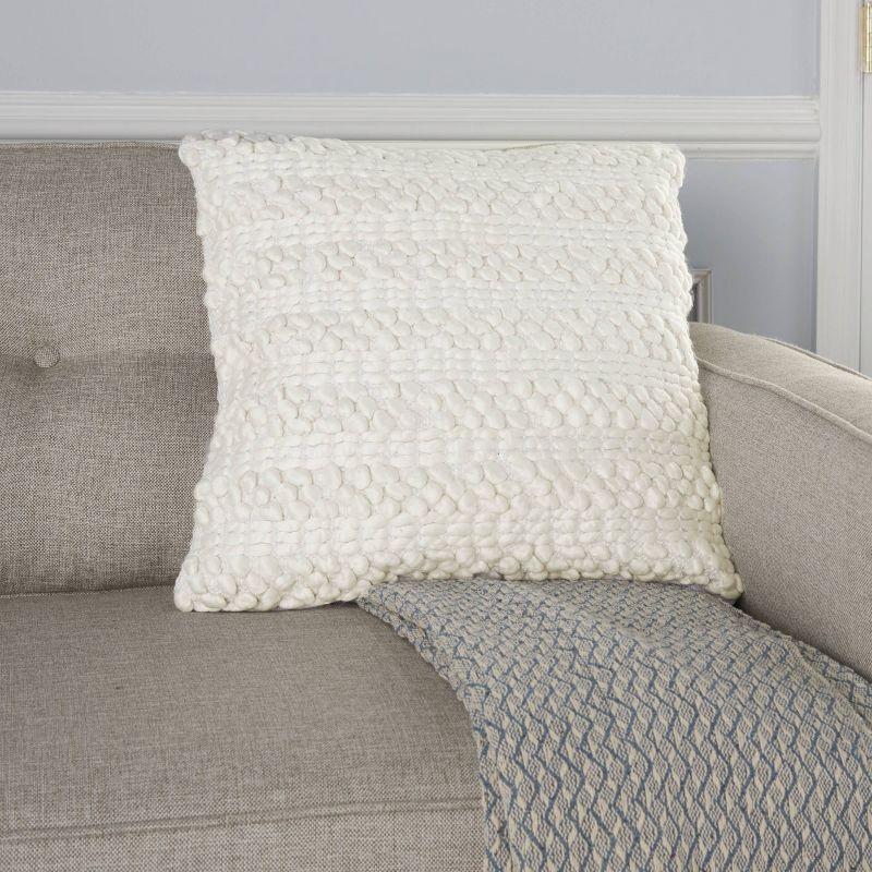 Mina Victory Striped Throw Pillow With Texture
