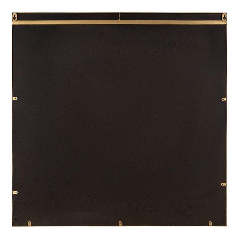 30" x 30" Ansonia Square Wall Mirror Gold - Kate & Laurel All Things Decor: Modern Style, Metal Frame, No Assembly Required
