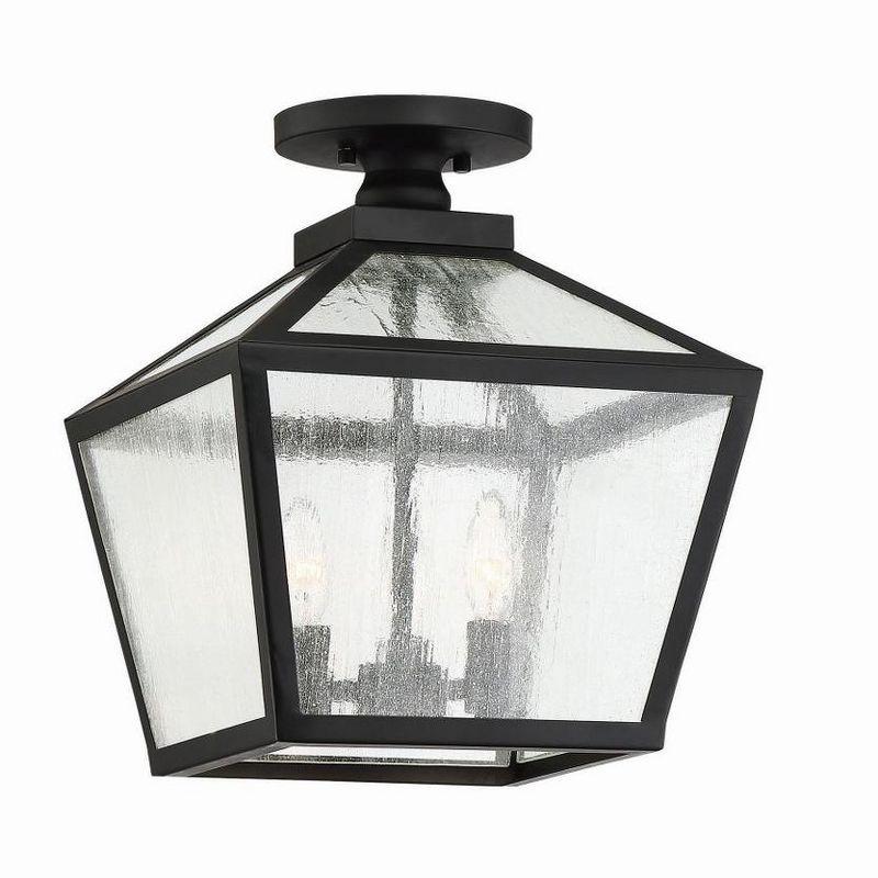 Savoy House Woodstock 3 - Light Semi-Flush Mount in  Black