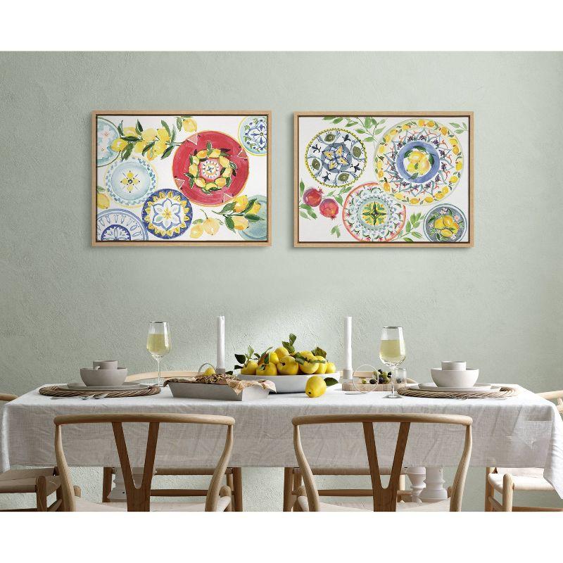 18" x 24" Sylvie Positano by Patricia Shaw: Modern Kitchen Decor Set - Kate & Laurel All Things Decor