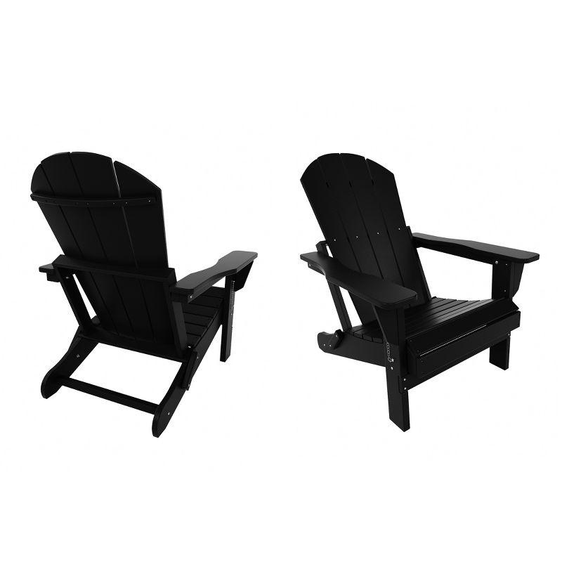 WestinTrends Malibu HDPE Outdoor Patio Folding Poly Adirondack Chair