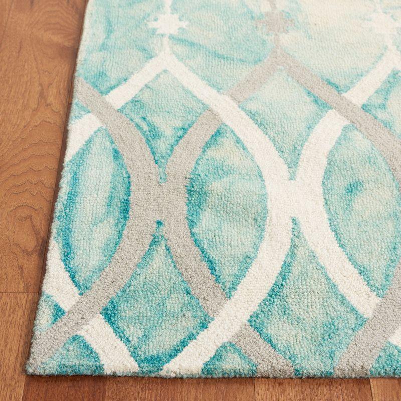 Dip Dye DDY534 Hand Tufted Area Rug - Green/Ivory Grey - 7'x7' - Safavieh.