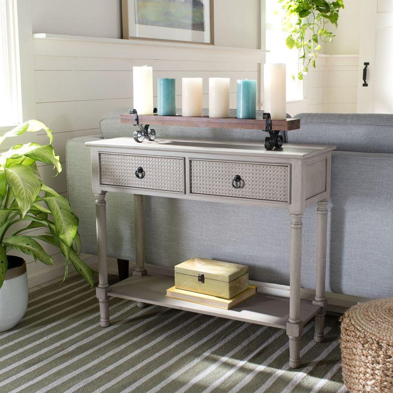 Haines 2 Drawer Console Table - CNS5727C - Beige - Safavieh