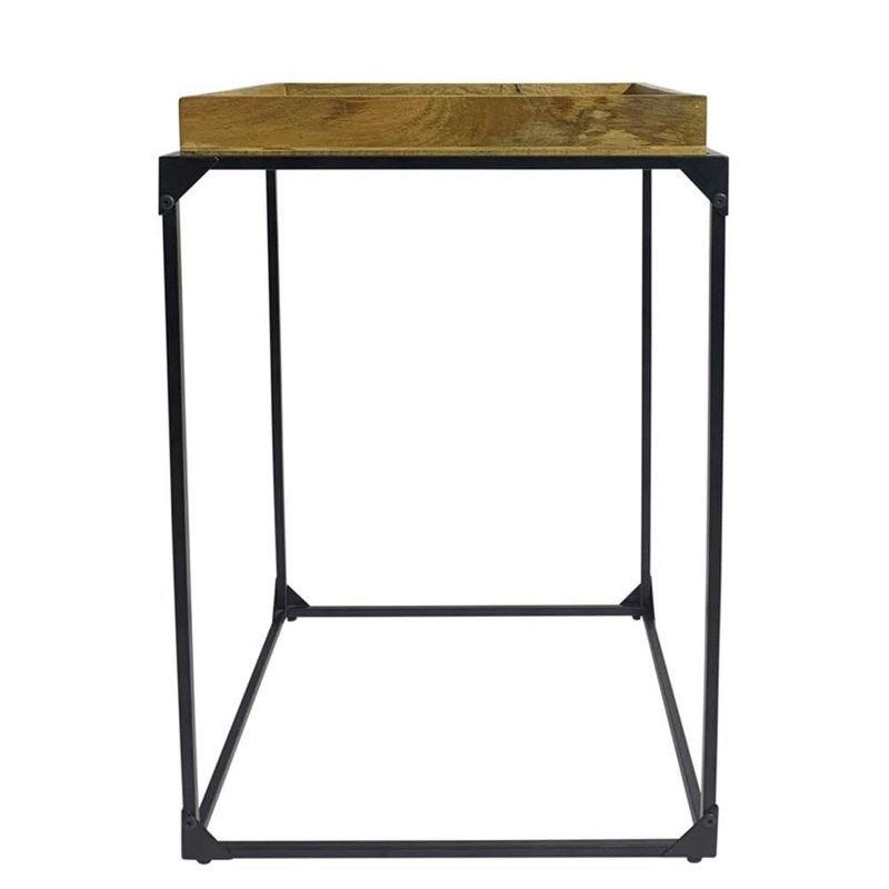 Carolina Living Cooper Tray Table - Inlay Natural - Black