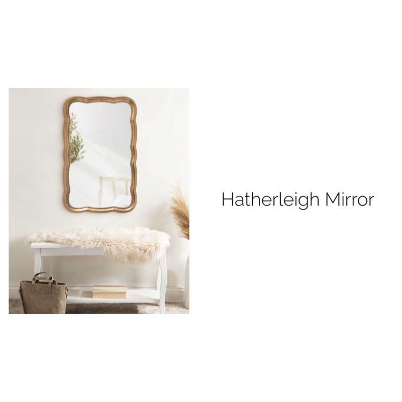 Kate and Laurel Hatherleigh Scalloped MDF Scallop Mirror, 24x38, Gold