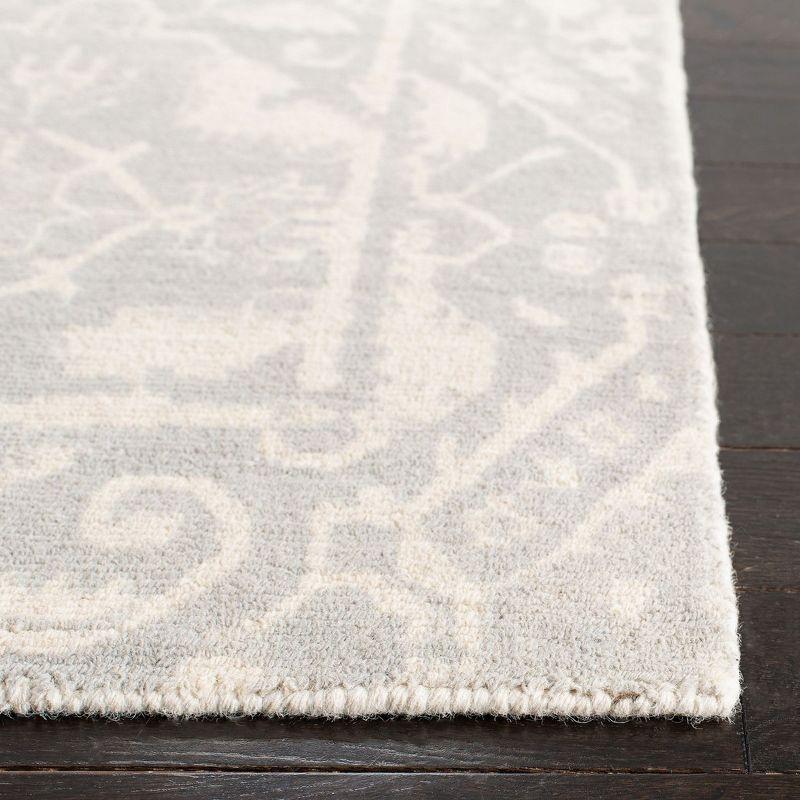 Restoration Vintage RVT532 Hand Tufted Indoor Accent Rug - 3'x5' - Light Grey/Ivory - Safavieh