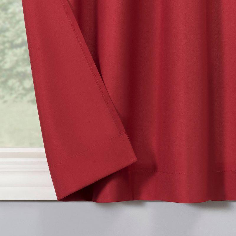 Martine Microfiber Semi Sheer Rod Pocket Kitchen Curtain Valance and Tiers Set - No. 918