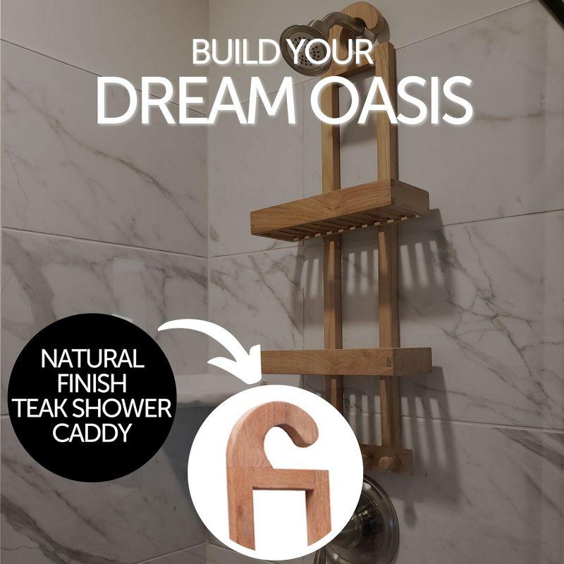 Nordic Teak Natural Shower Caddy - Beige