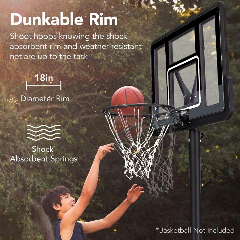 Best Choice Products Adjustable Regulation-Size Basketball Hoop, Portable Sport System w/ Fillable Base, Wheels