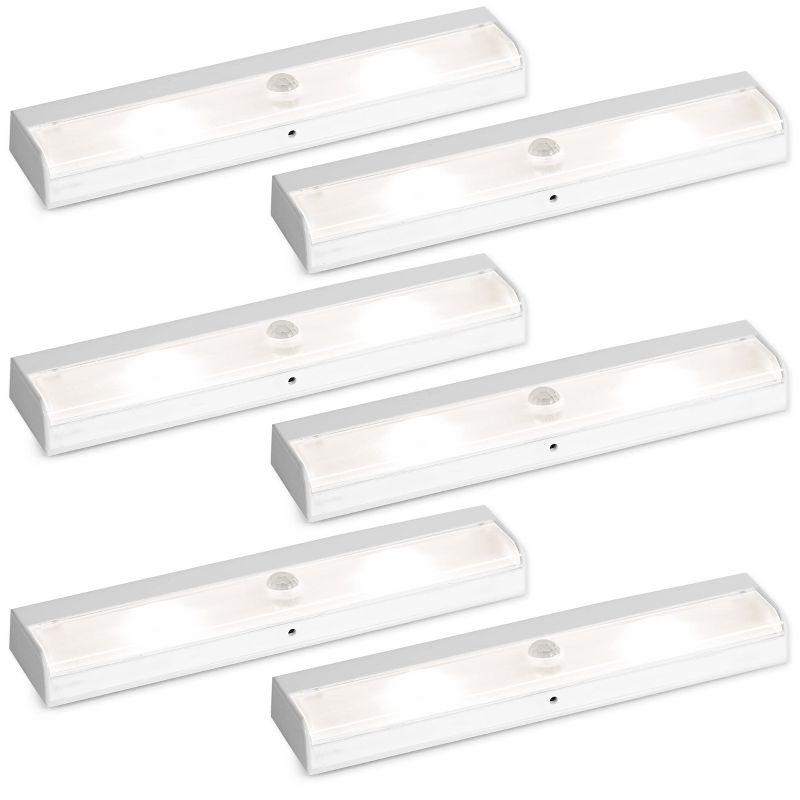 Brilliant Evolution Wireless LED Stair LED Motion Sensor Lights- 6 Pack, White