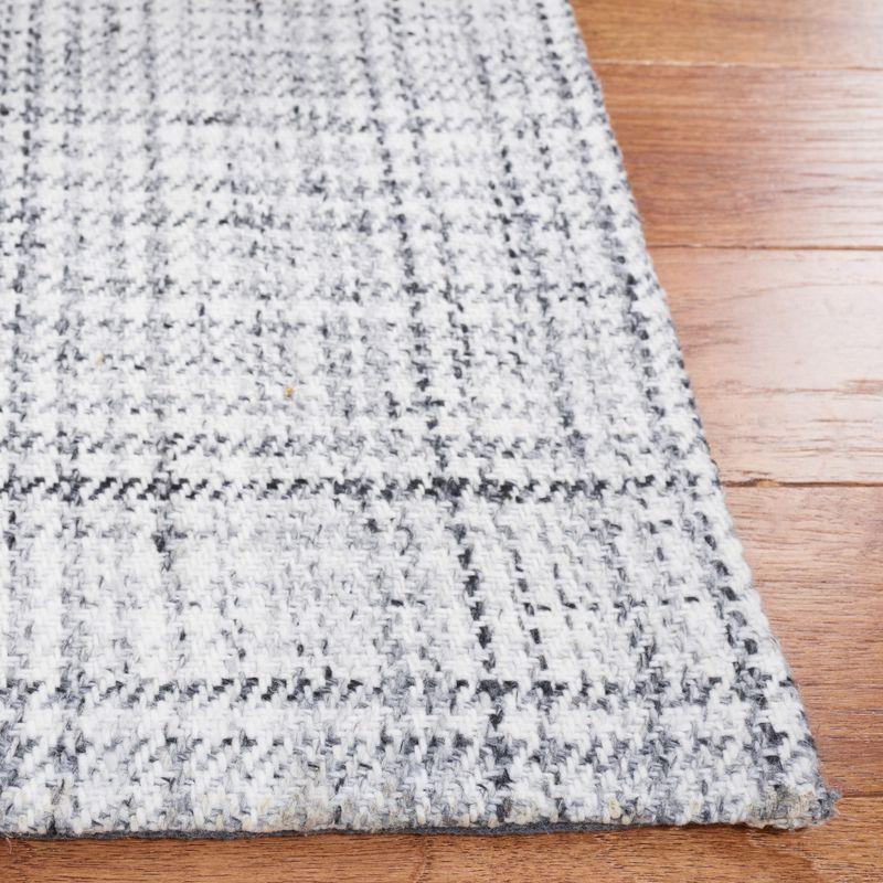 Ivory Synthetic Flat Woven Square Area Rug, 6 x 6 ft