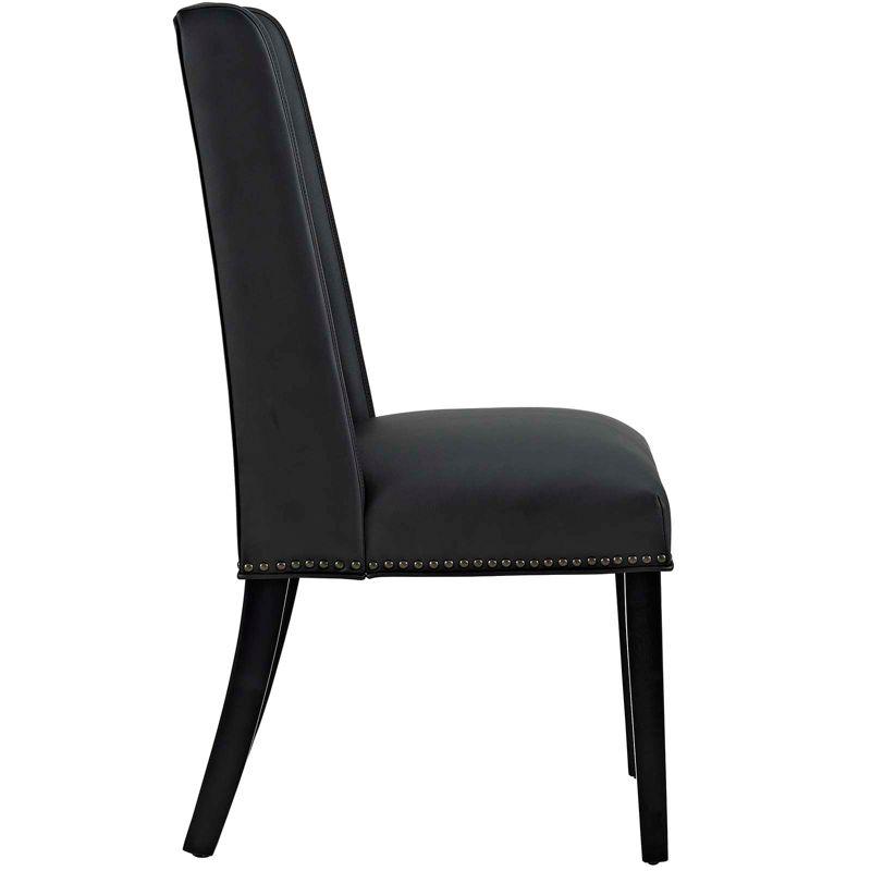 Modway Baron White Vinyl and Wood Frame Dining Chairs