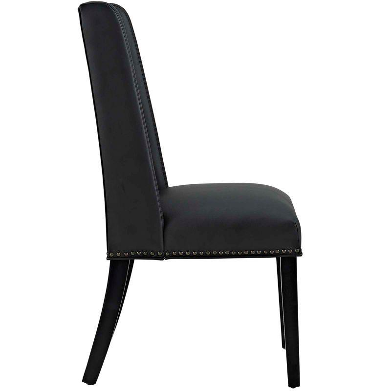 Modway Baron Dining Chair Vinyl Set of 2 - Black