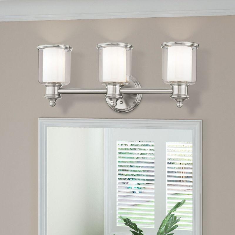 Livex Lighting Middlebush 3 - Light Vanity in  Brushed Nickel
