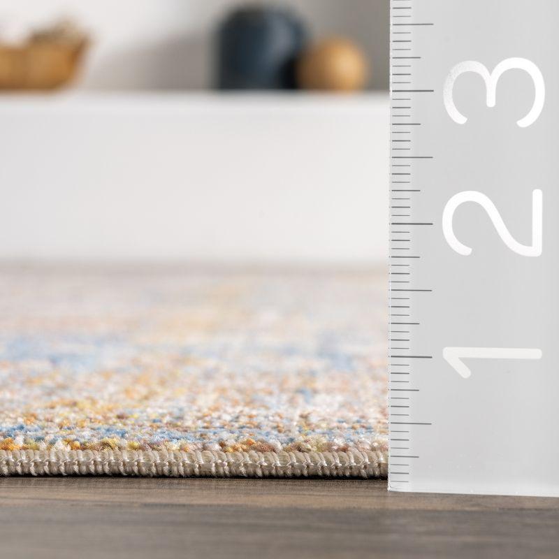 Nuloom Harriet Medallion 2x14 Runner Indoor Area Rug for Living Room Bedroom Dining Room Entryway Hallway Kitchen, Rust/Multicolor