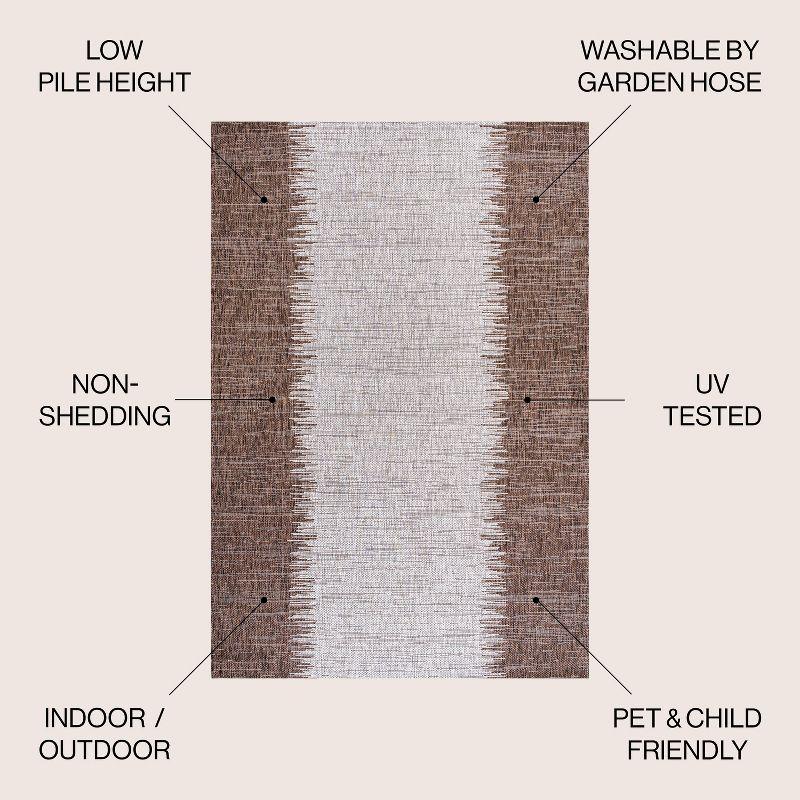 Tavira Modern Strie' Indoor/Outdoor Runner Rug - JONATHAN Y