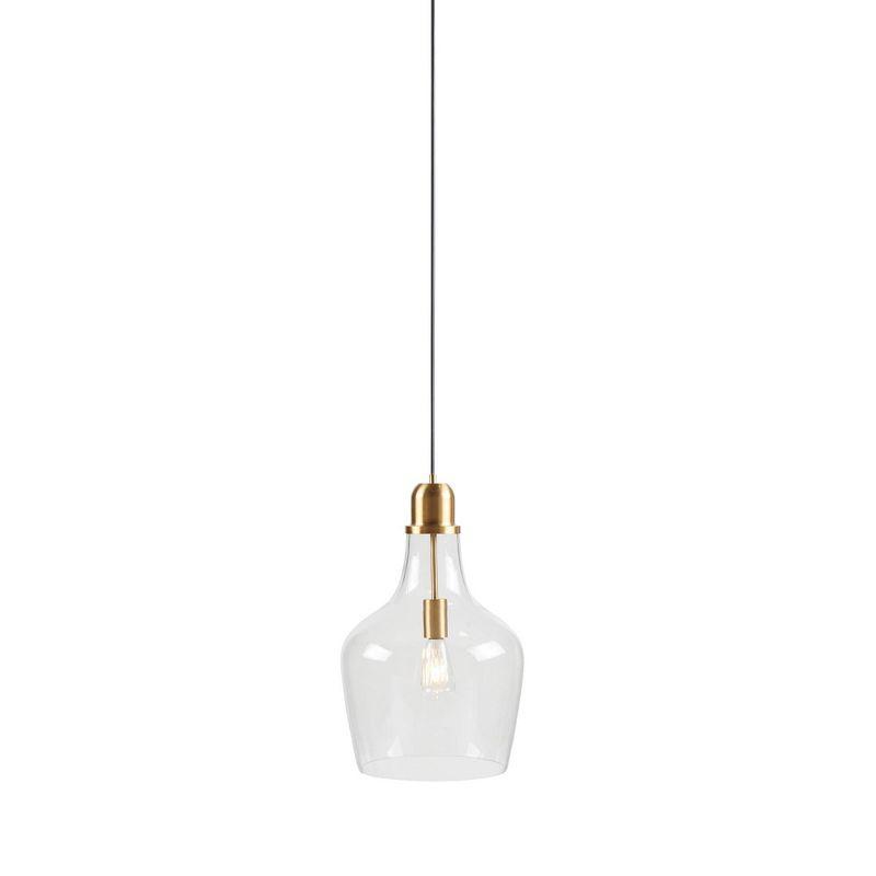 Ink+Ivy 13"x93" Auburn Bell Shaped Hanging Glass Simple Industrial Pendant Light