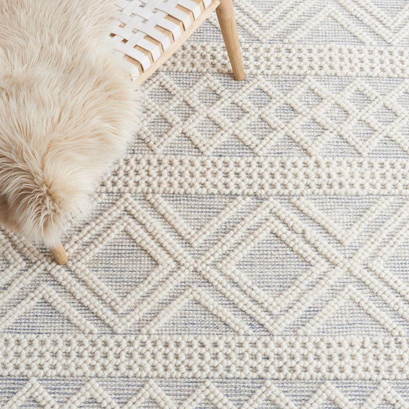 Natura NAT830 Hand Woven Area Rug - Ivory/Blue - 8'x10' - Safavieh.