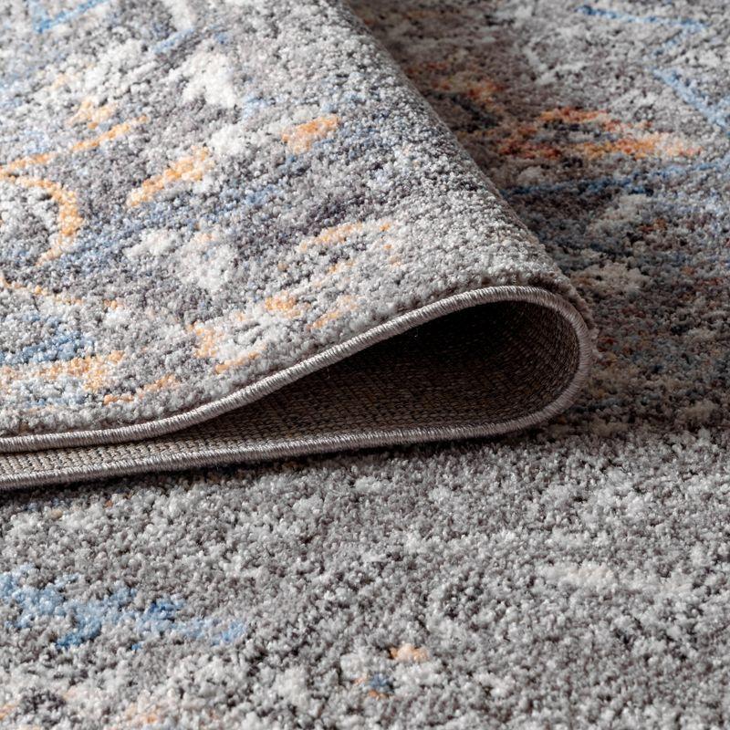 4'x6' Izmir Vintage Medallion Area Rug, Gray/Mustard/Turquoise - JONATHAN Y