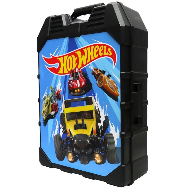 Hot Wheels 48- Car storage Case With Easy Grip Carrying Case, 48-car