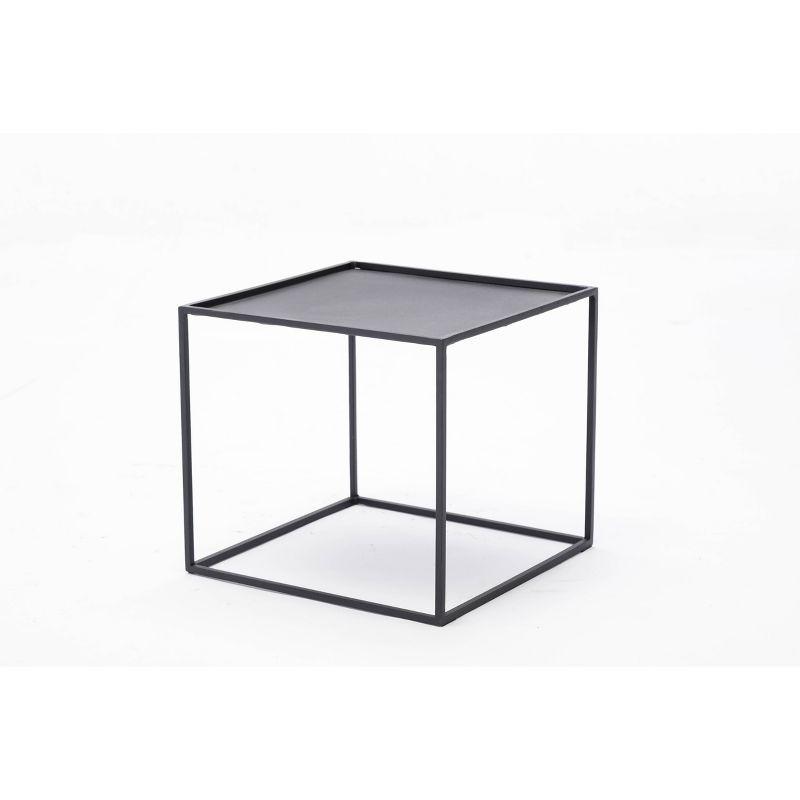 Burnham Home Highlands Side Table Dark Gray - Boraam: Oak Wood, Removable Tray Top, No Assembly Required