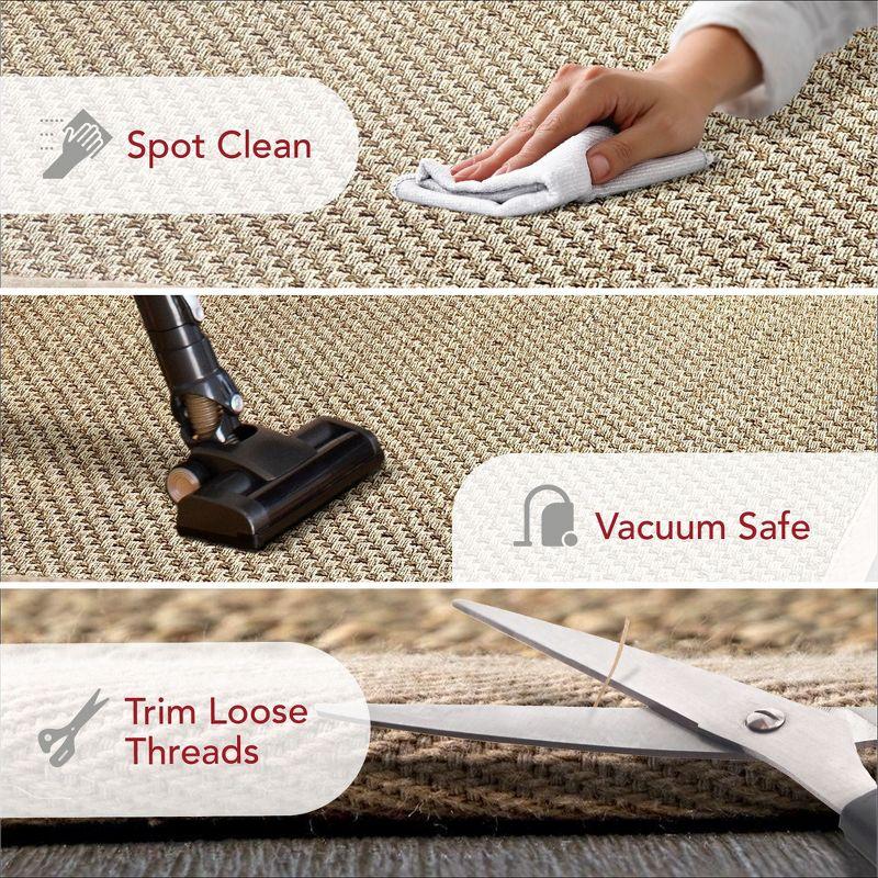 Nuloom Hesse Checker Weave Seagrass Kitchen Runner Indoor Area Rug - Hallway, Entryway, 2' 6" x 6', Natural
