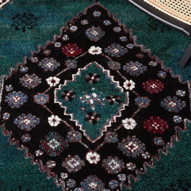 Vintage Hamadan VTH202 Power Loomed Area Rug - Green/Black - 5'3"x7'6" - Safavieh.