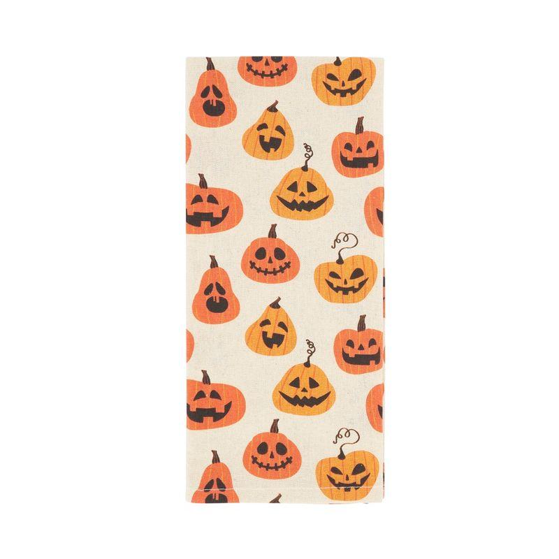 Spice of Fall Pumpkin Cotton Kitchen Towels Set, 18"x28"