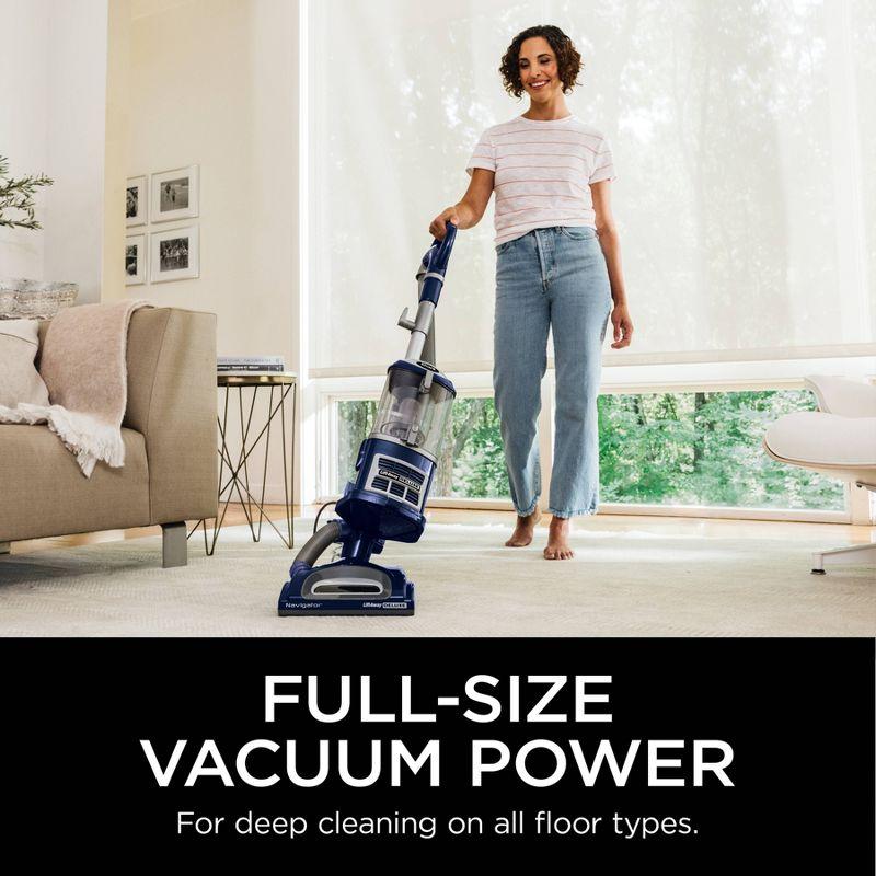 Blue Bagless Upright Vacuum with HEPA Filter for Pets