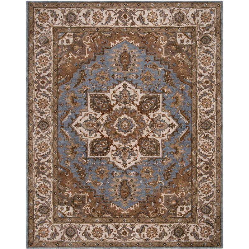 Royalty ROY700 Hand Tufted Indoor Area Rug - 8'x10' - Light Blue/Beige - Safavieh